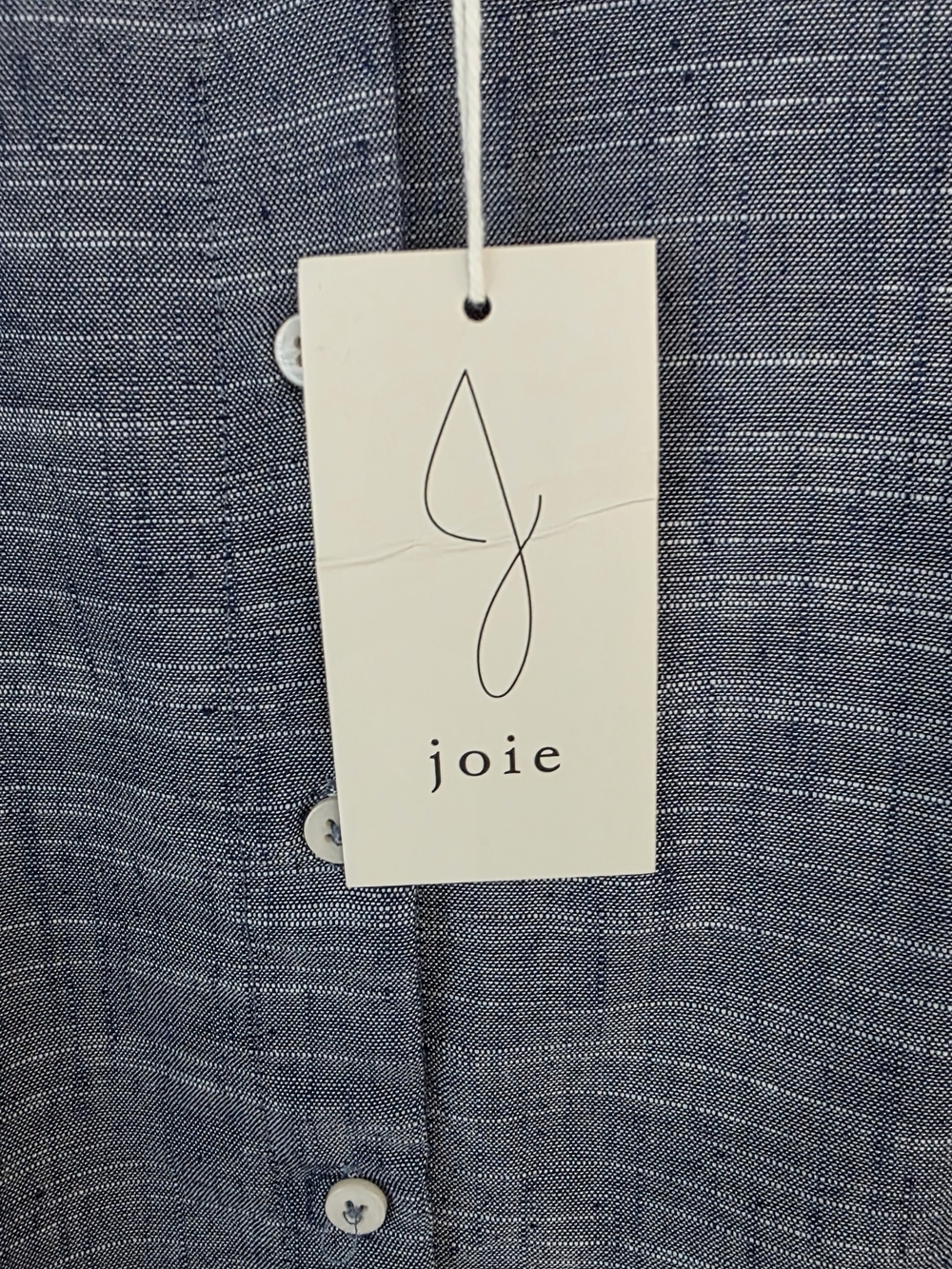 Joie Sleeveless Button-Front Top in Heathered Blue Womens Size Small - Picture 4 of 9